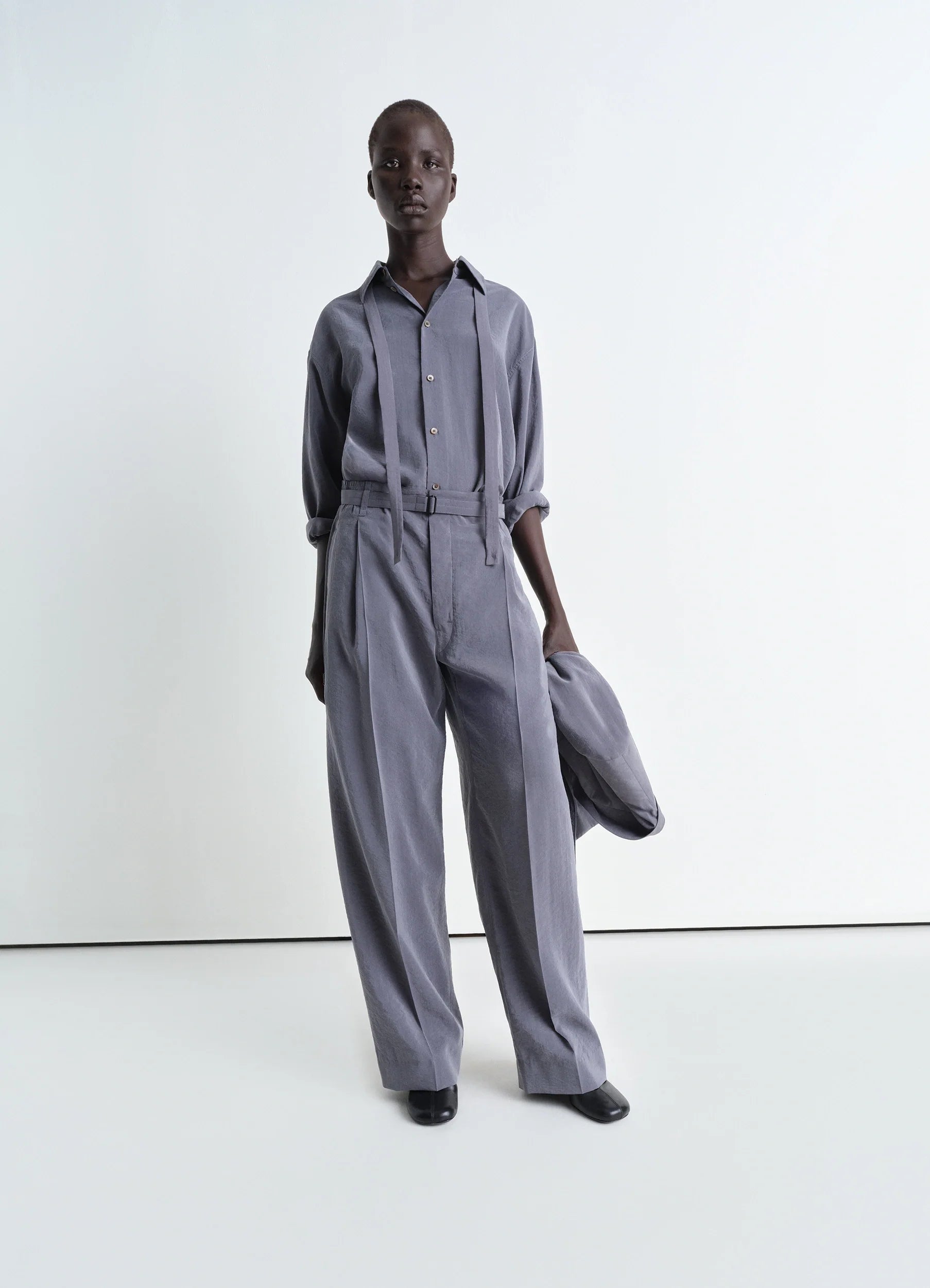 BELTED RELAXED PANTS