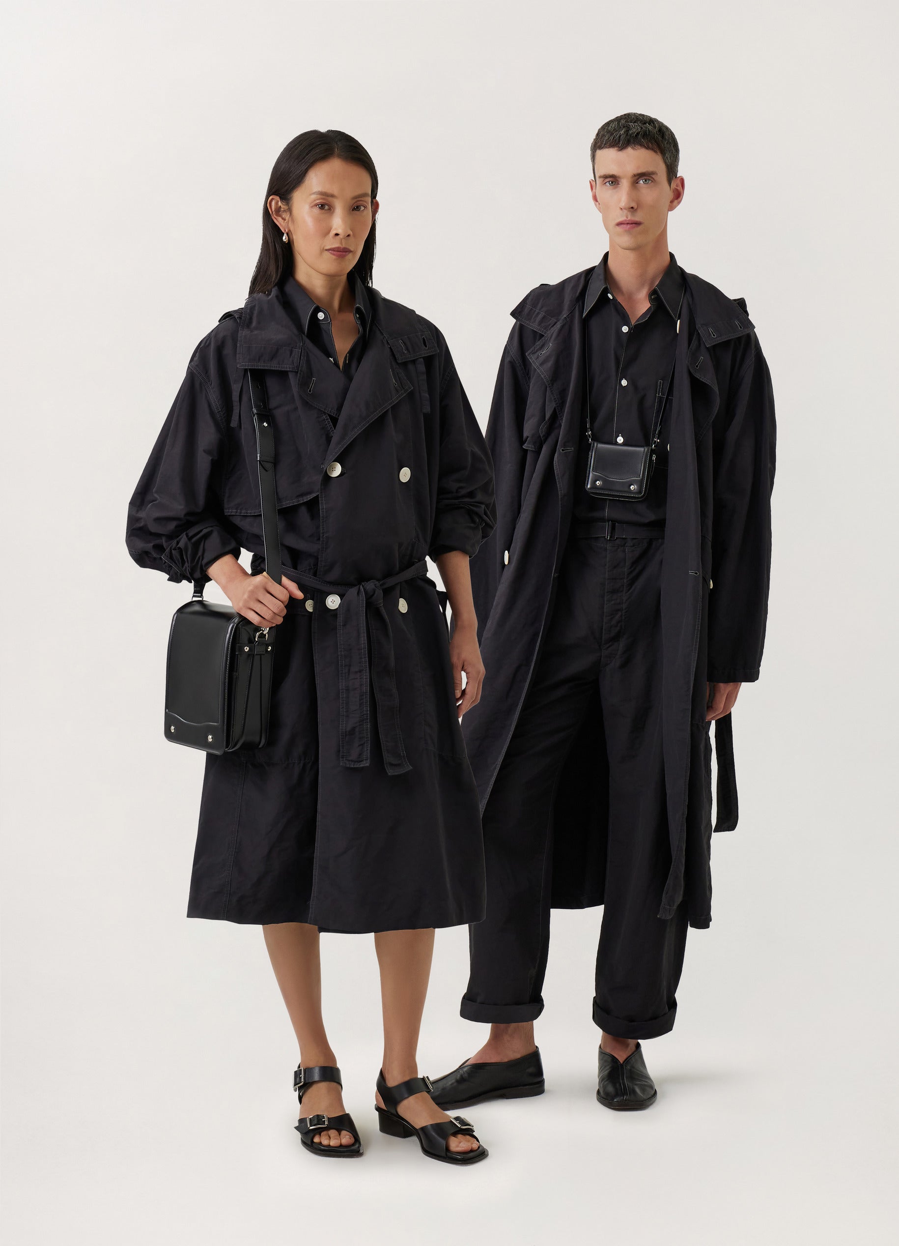 HOODED DOUBLE BREASTED PARKA