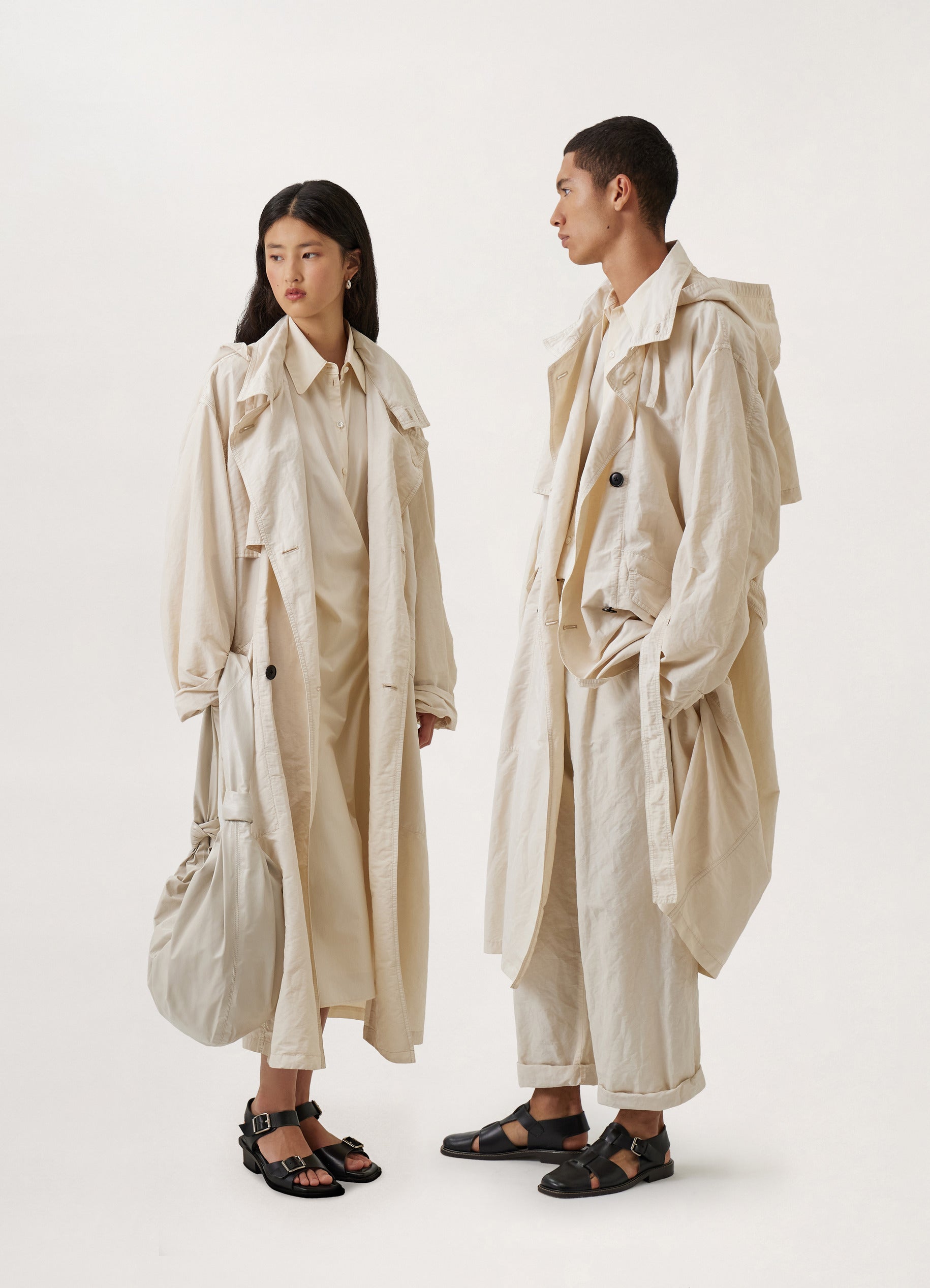 HOODED DOUBLE BREASTED PARKA