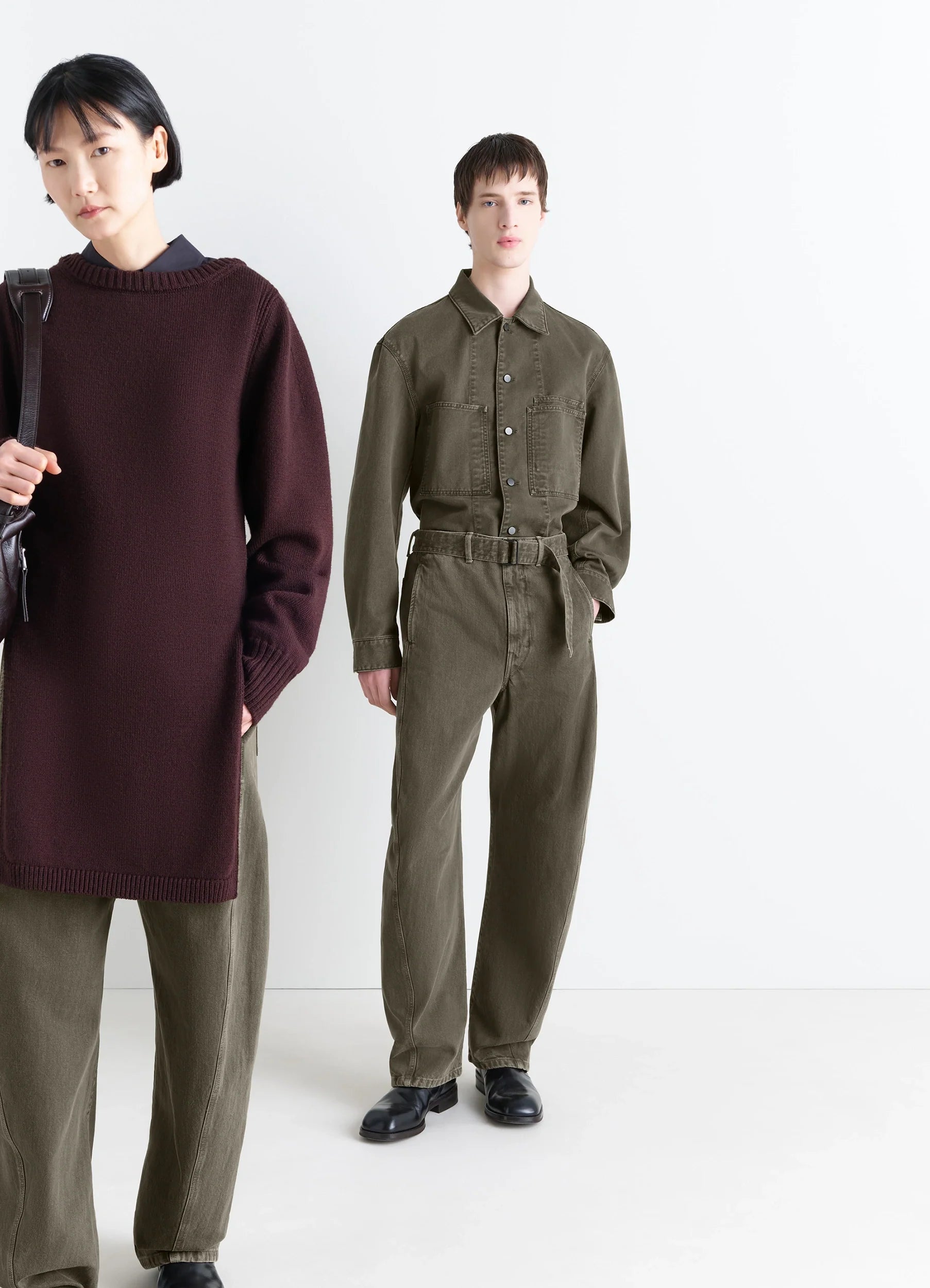 TWISTED BELTED PANTS
