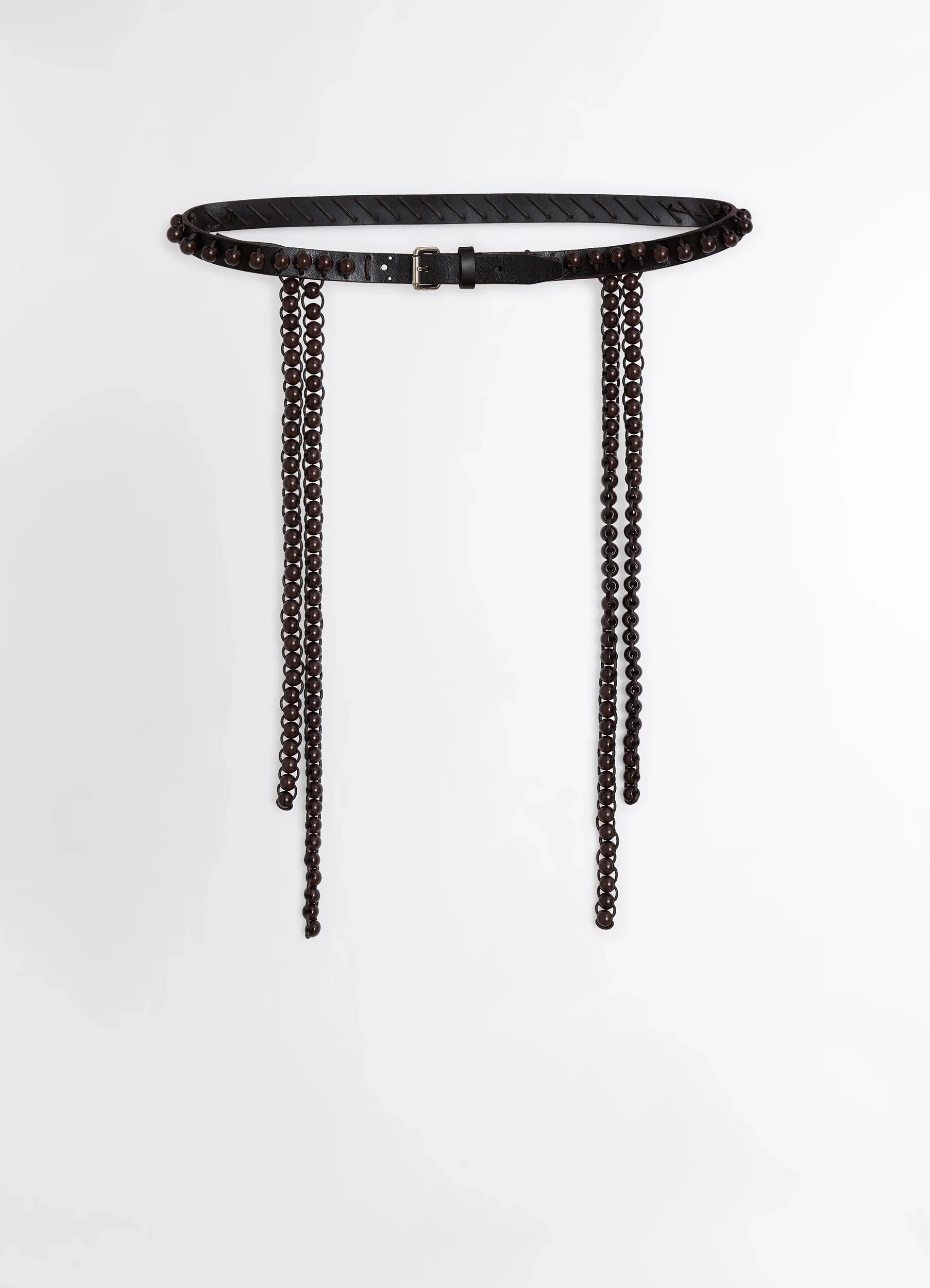 LEATHER AND BEADS BELT 20