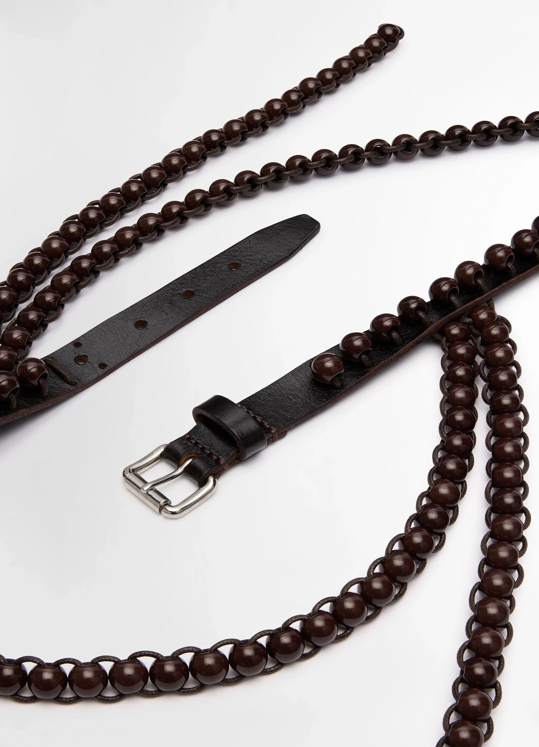 LEATHER AND BEADS BELT 20