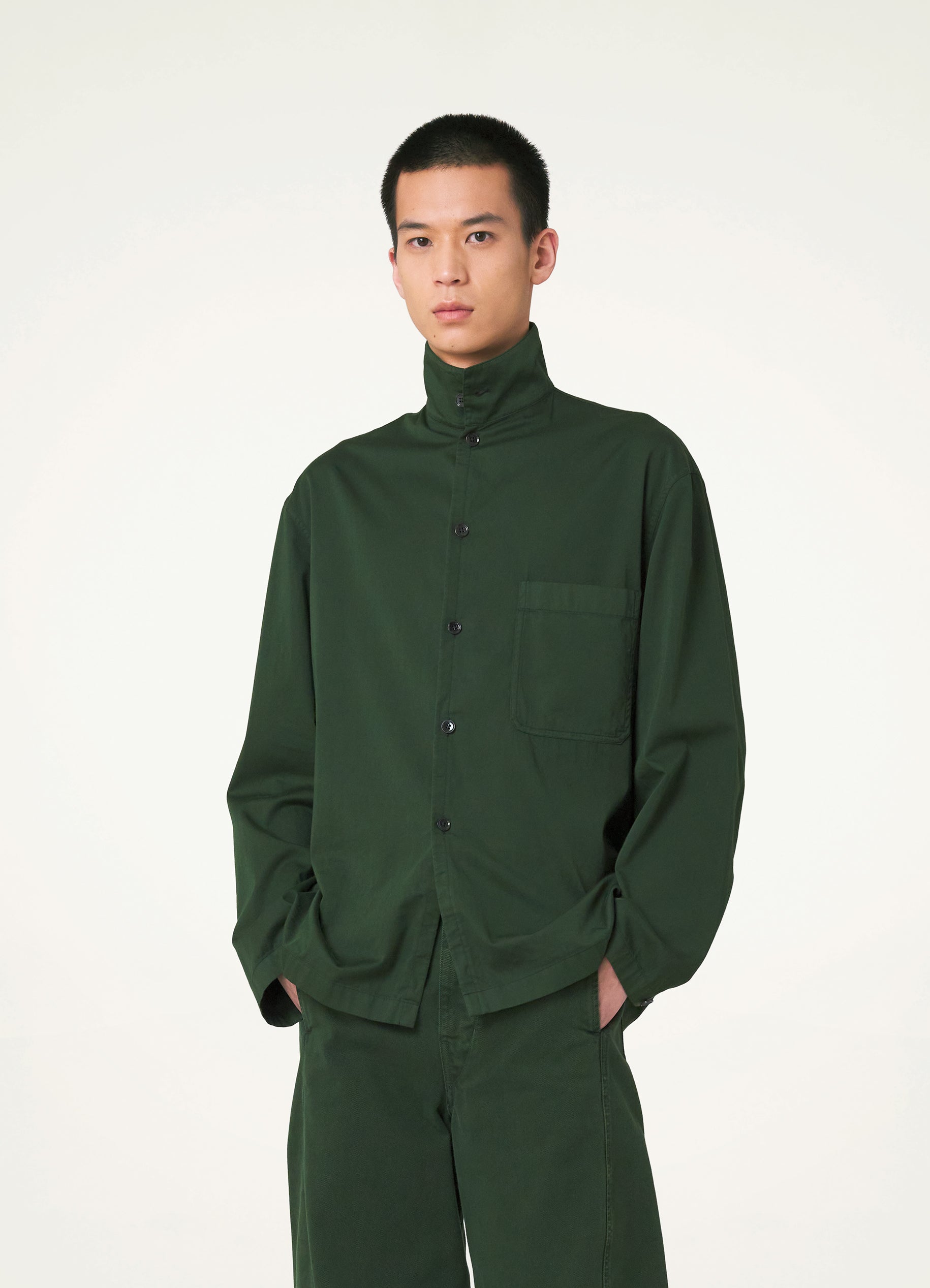 STAND COLLAR SHIRT