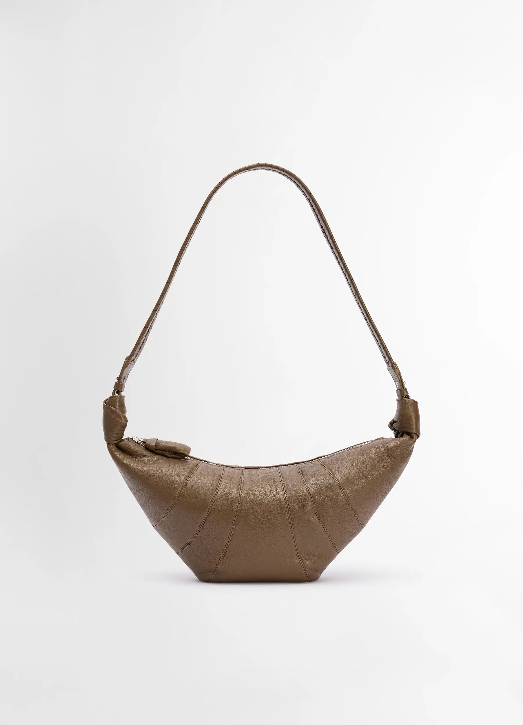 WOVEN LACED MEDIUM CROISSANT BAG