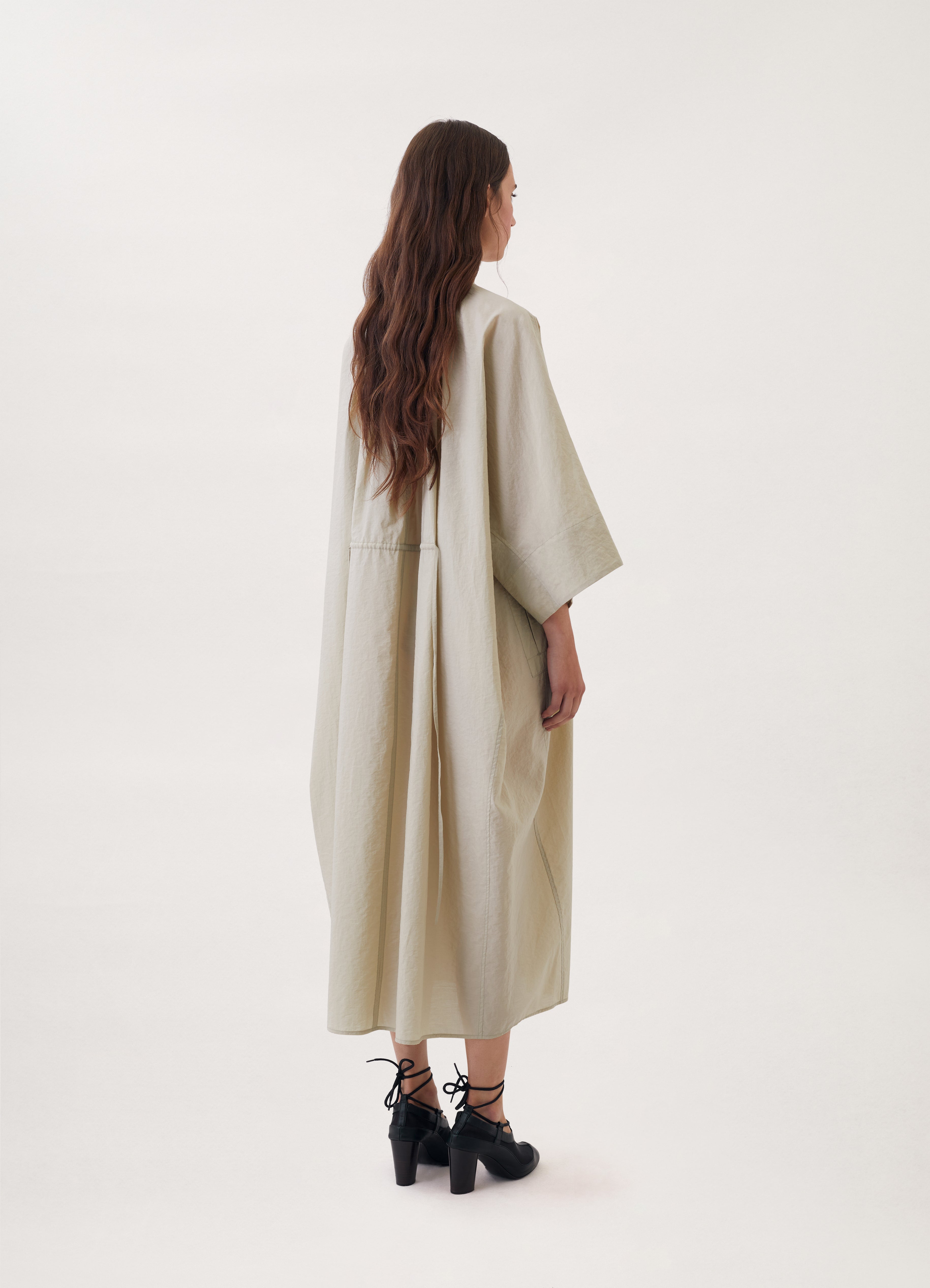 PLEATED SHIRT DRESS