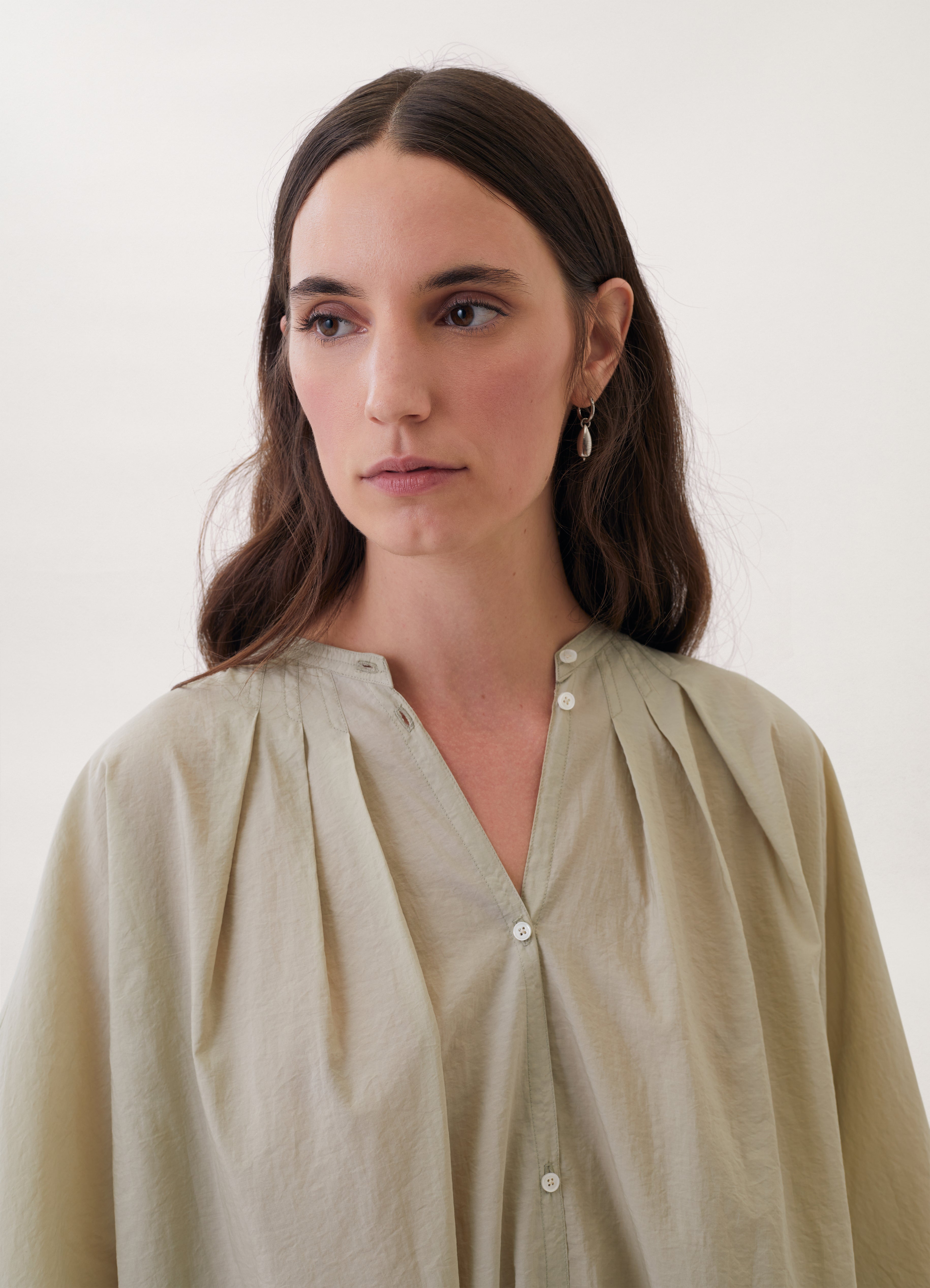PLEATED SHIRT DRESS