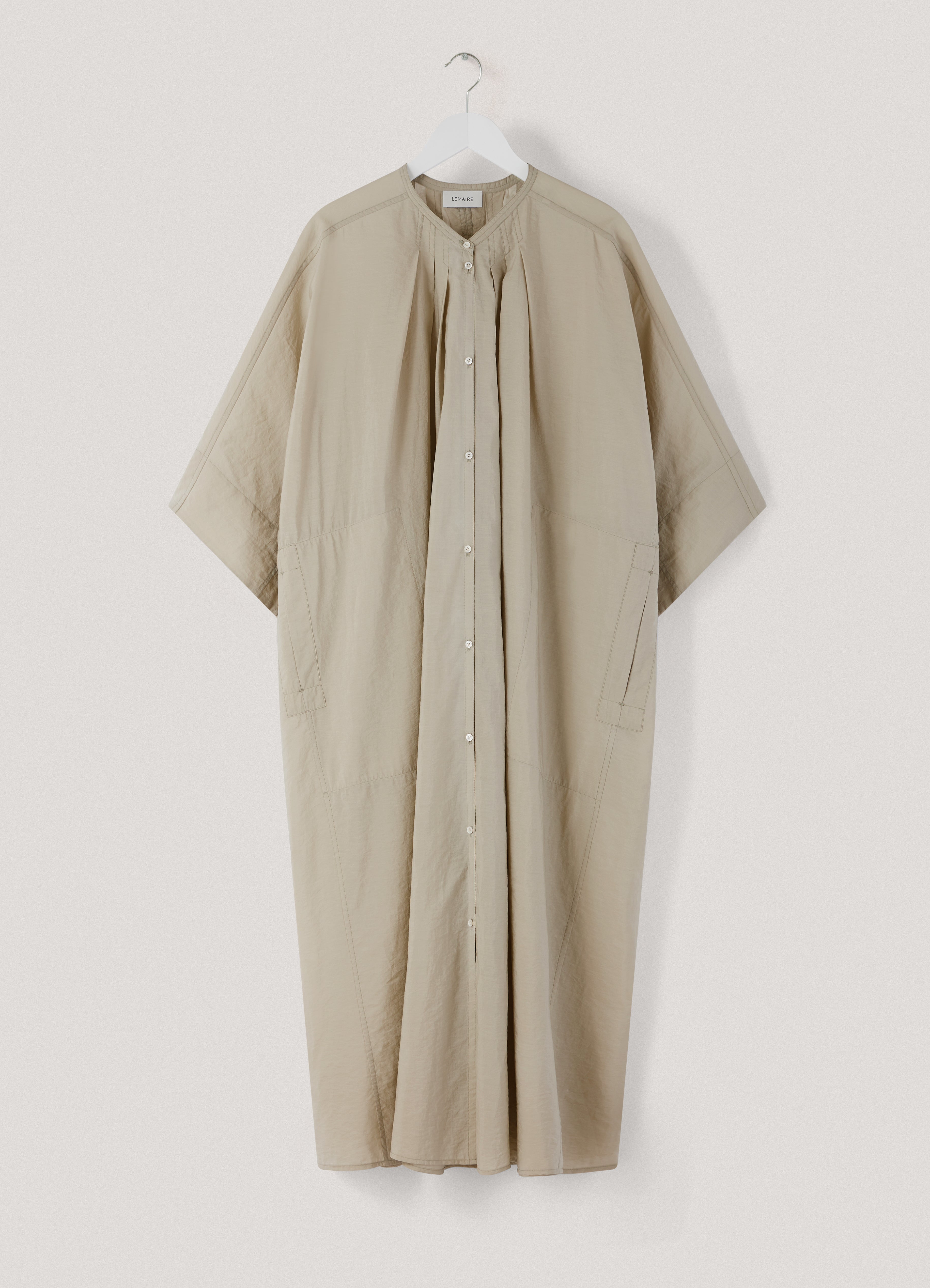 PLEATED SHIRT DRESS