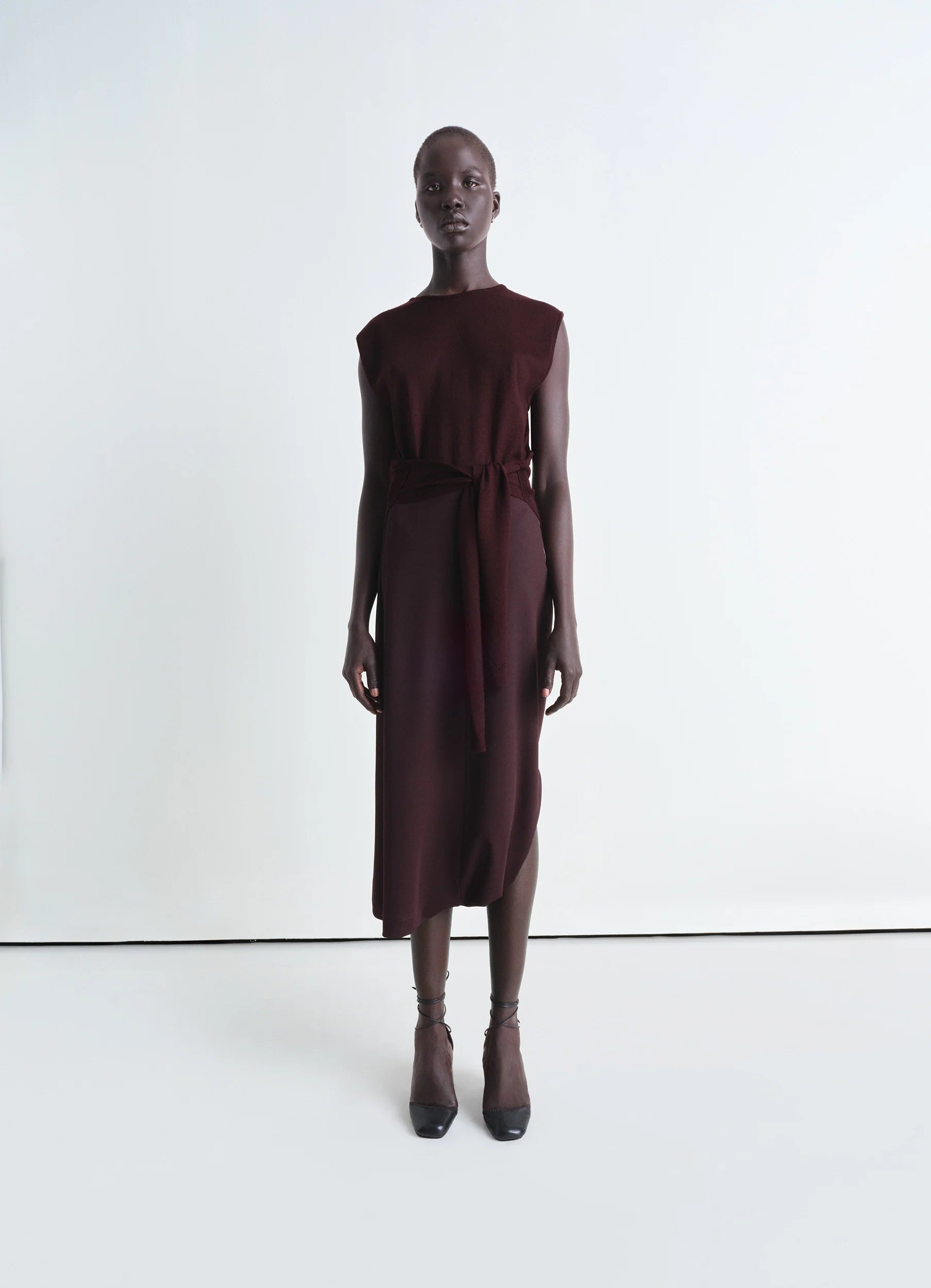 TWISTED HEM SKIRT