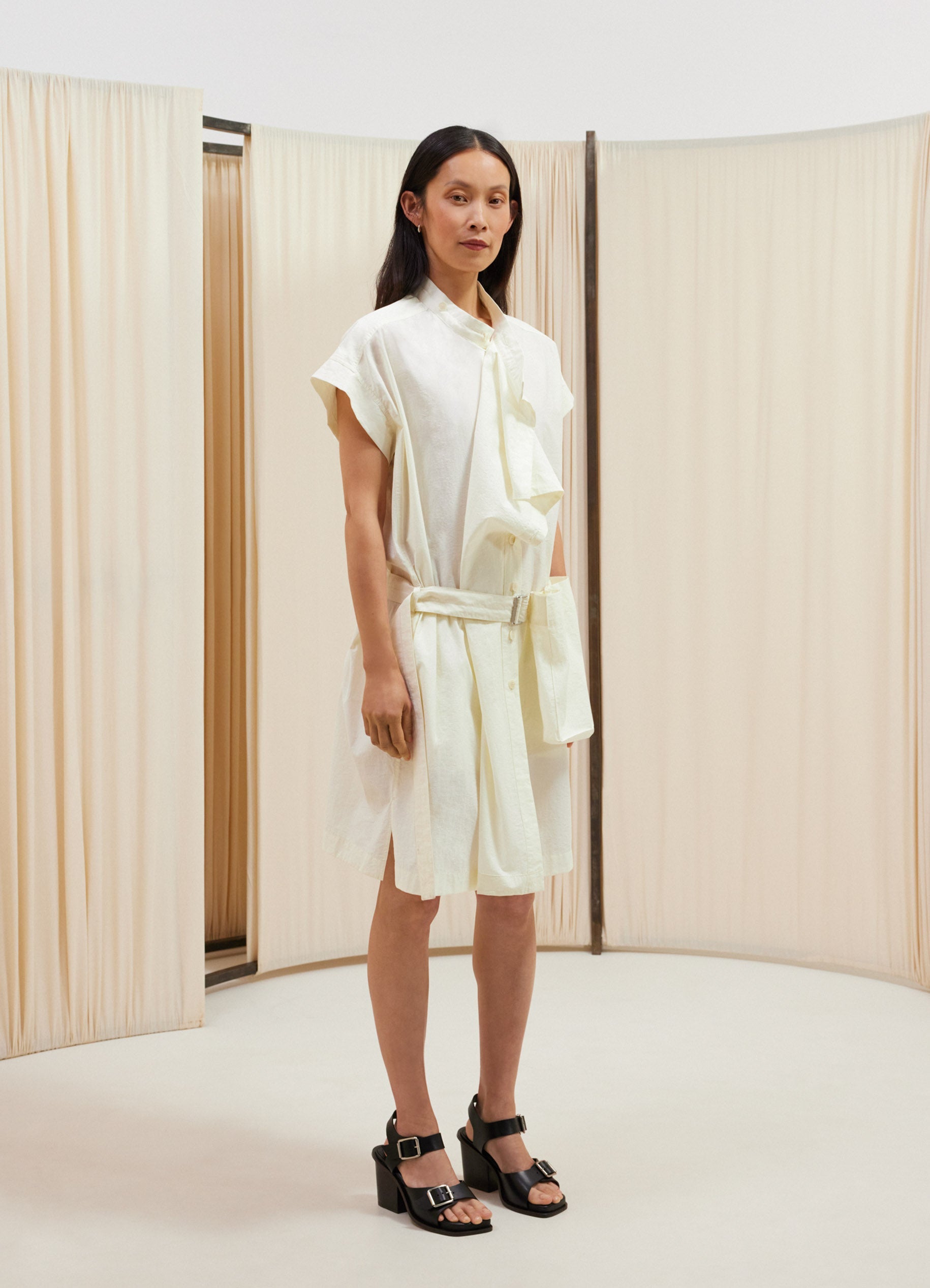 ASYMMETRICAL SLEEVELESS DRESS