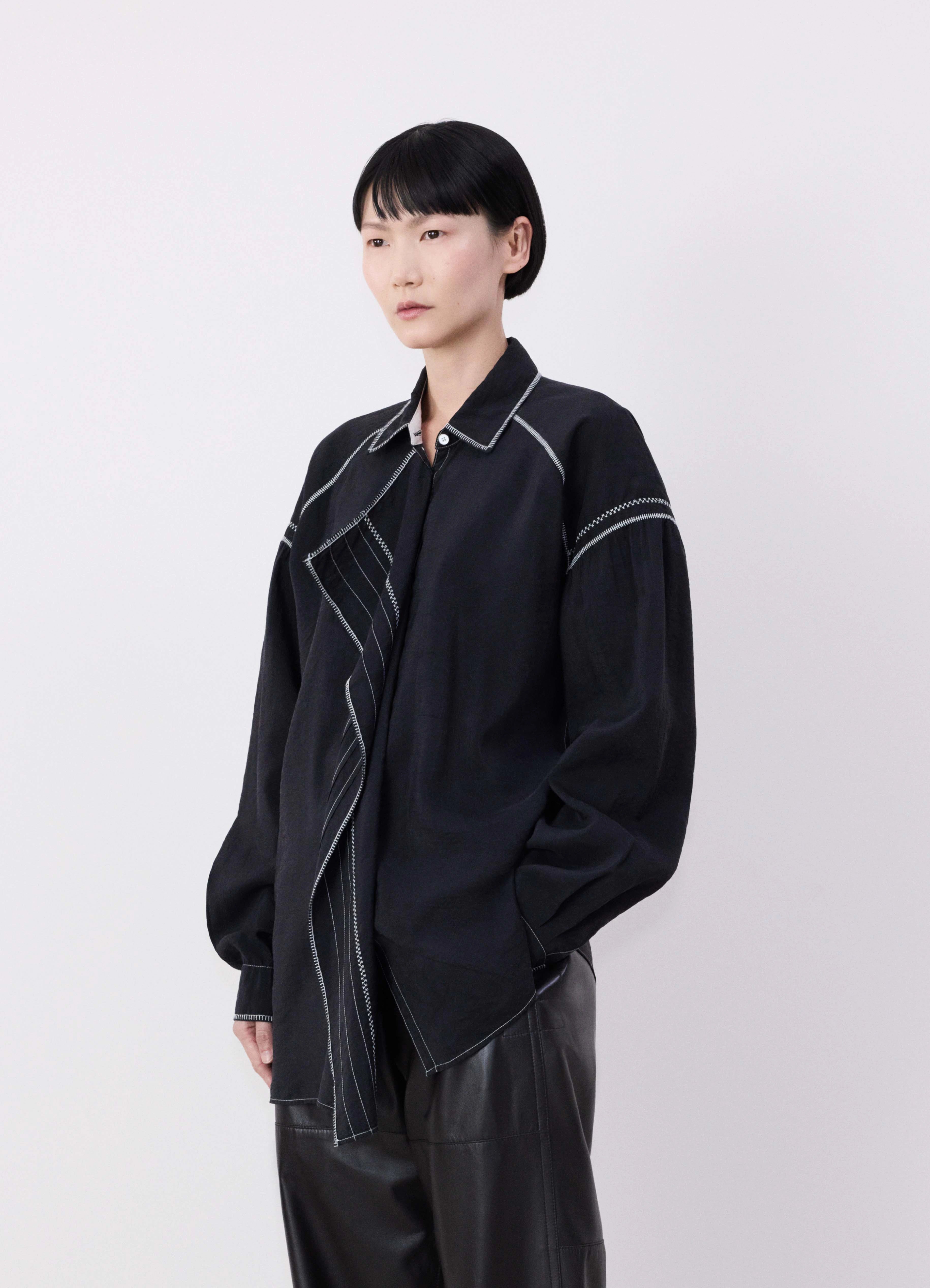 EMBROIDERED ASYMETRICAL SHIRT