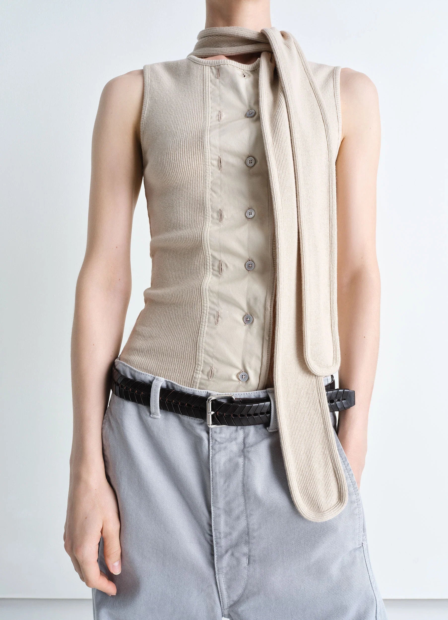 ASYMMETRICAL FITTED TOP