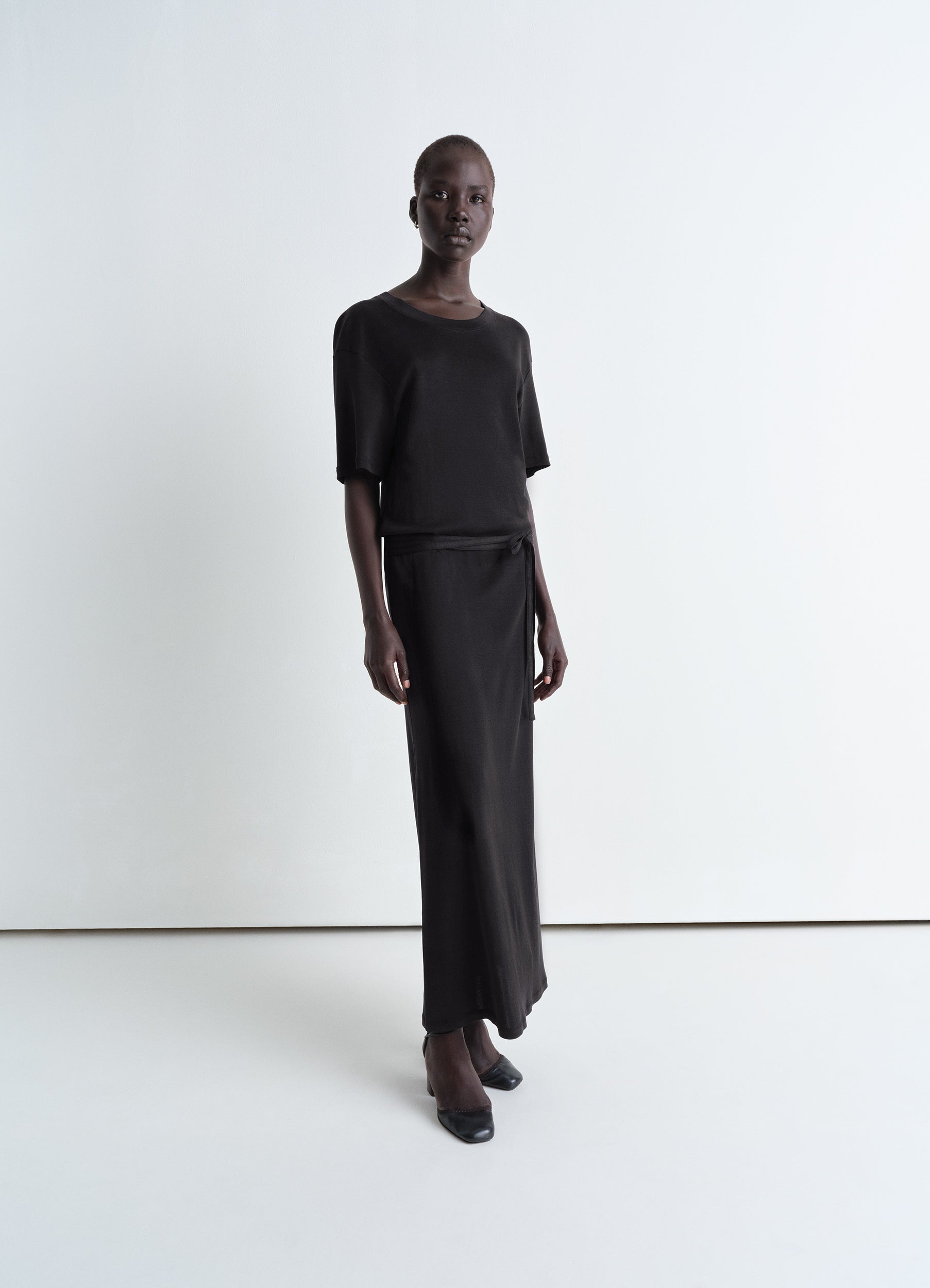 BELTED RIB T-SHIRT DRESS