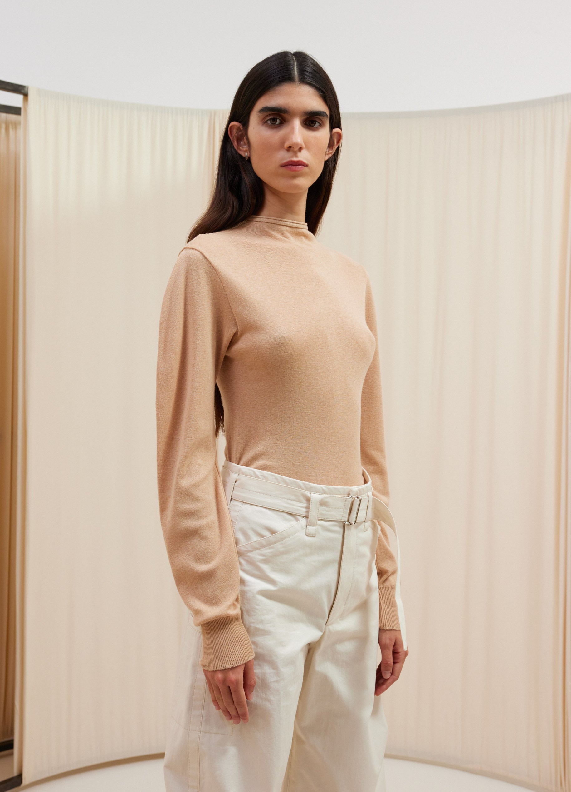 SEAMLESS MOCK NECK JUMPER
