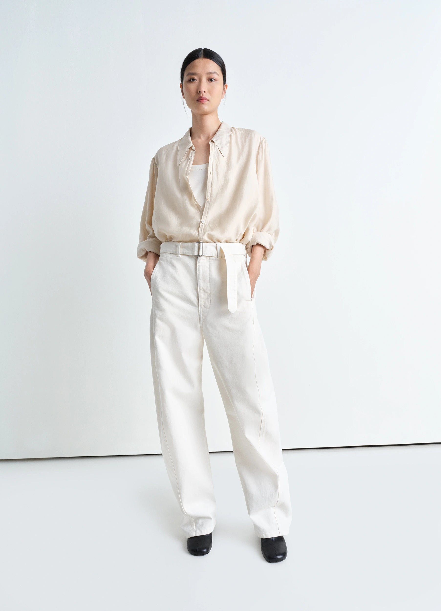 TWISTED BELTED PANTS