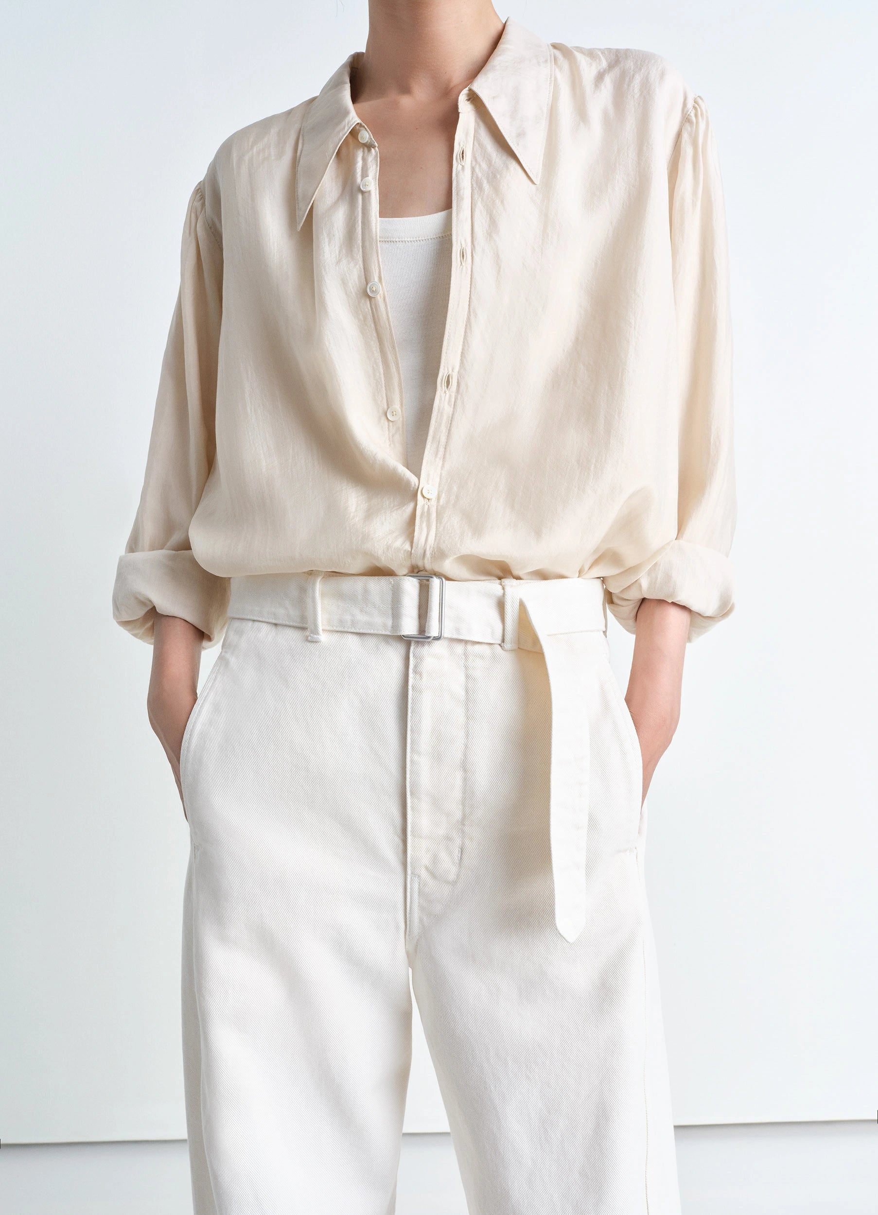 TWISTED BELTED PANTS