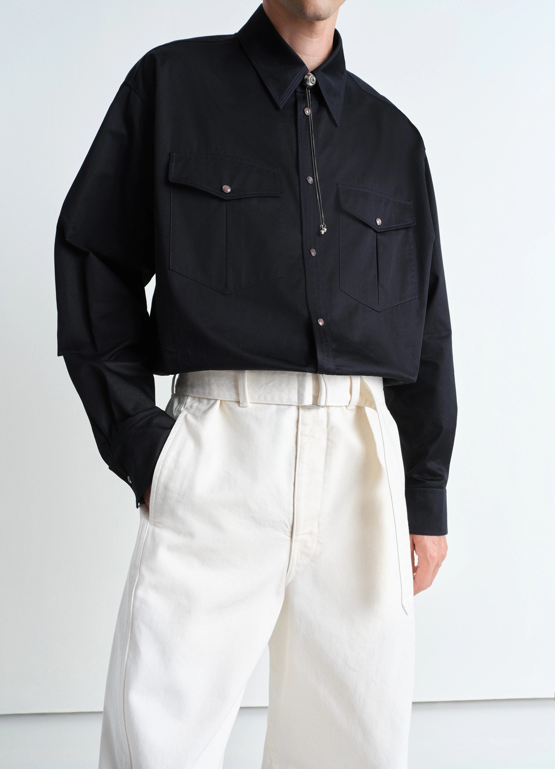 TWISTED BELTED PANTS