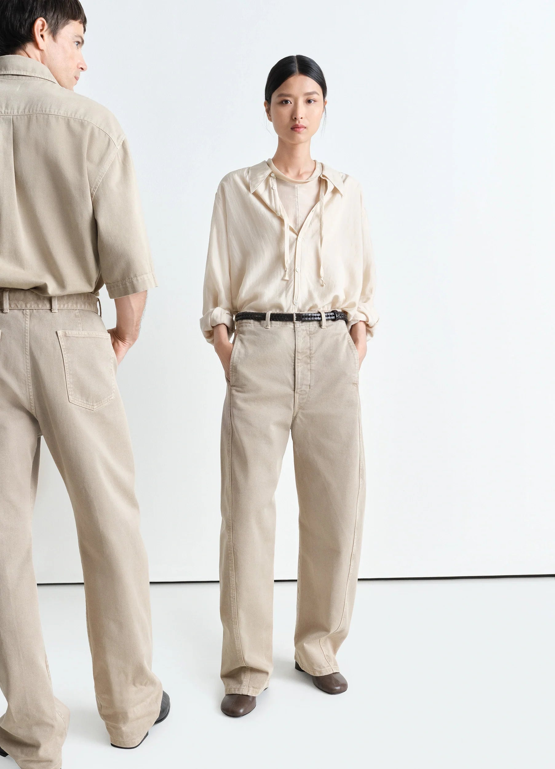 TWISTED BELTED PANTS